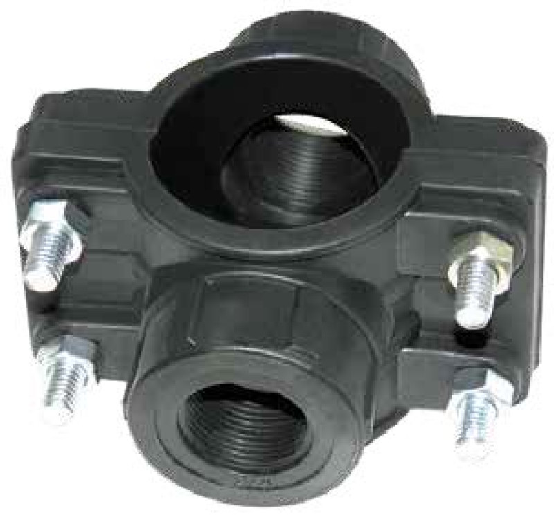  DOUBLE OUTLET SADDLE  black